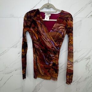 Fuzzi - Mesh Wrap Style Top - L